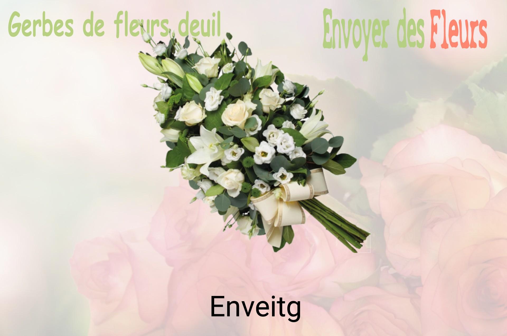 Gerbe de fleurs de deuil livrée à Enveitg